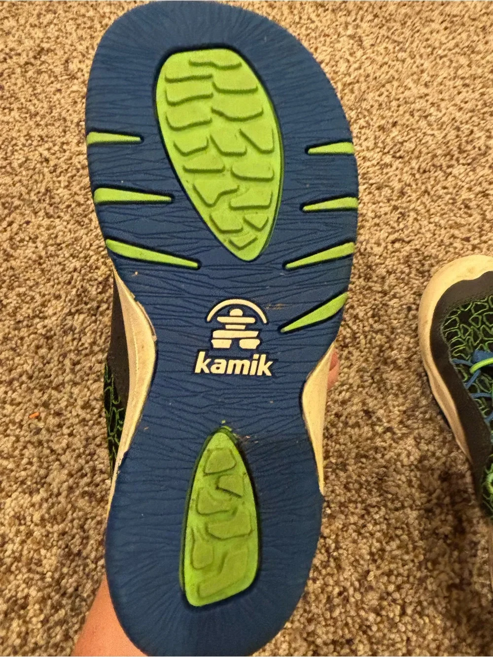 Kamik Kids Green and Blue Active Sneakers